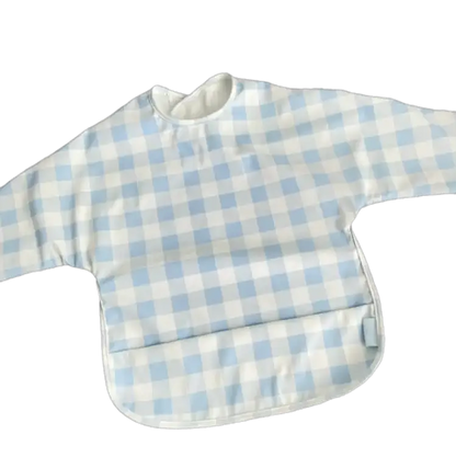 Long Sleeve Blue Gingham Bib (6m-2T)