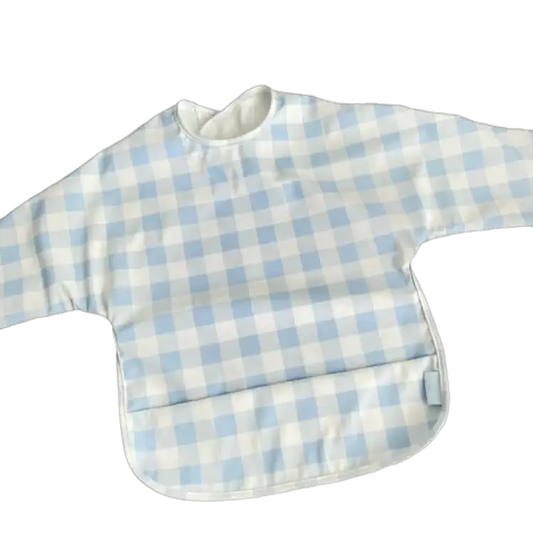 Long Sleeve Blue Gingham Bib (6m-2T)