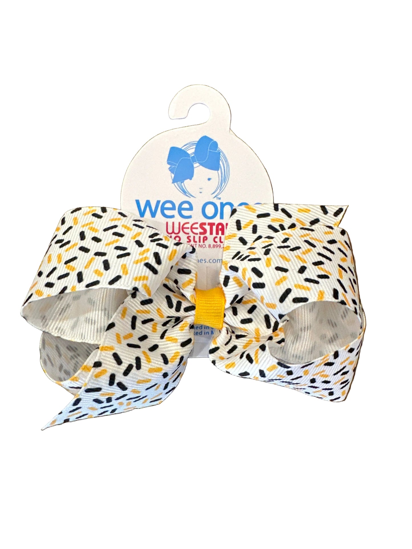 Gold/Black Confetti Bow