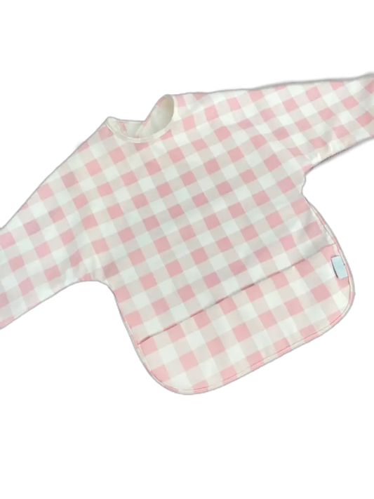 Long Sleeve Pink Gingham Bib (6m-2T)