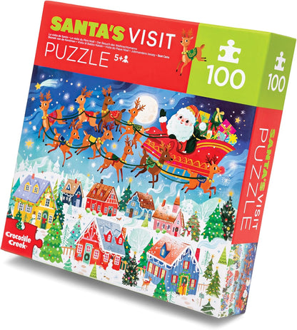 100 Piece Puzzle Santas Visit