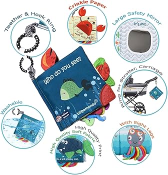 Fish Cloth Book With Corner Teether