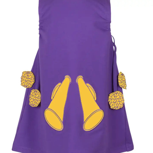 Cheerleader Knit Doll Purple/Gold