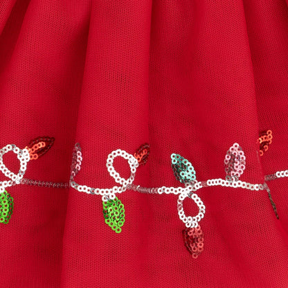 Christmas Lights Tutu Skirt With Bike Shorts