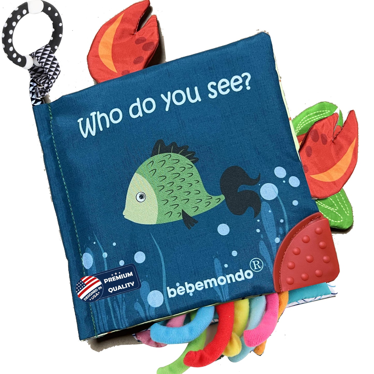 Fish Cloth Book With Corner Teether