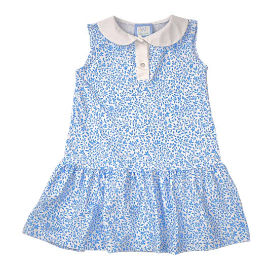 Polo Dress Blue Floral