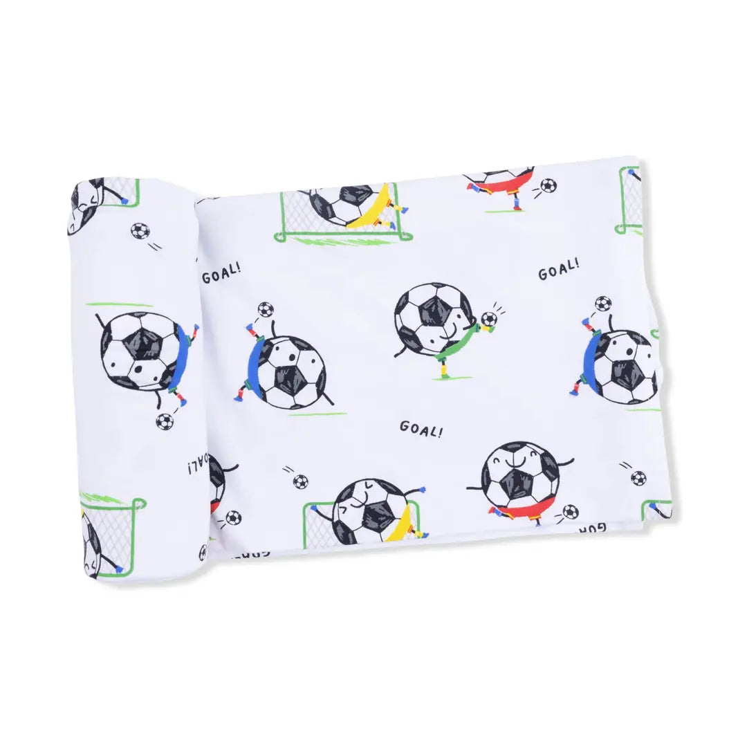 Soccer Balls Swaddle Blanket