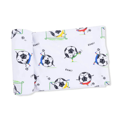 Soccer Balls Swaddle Blanket