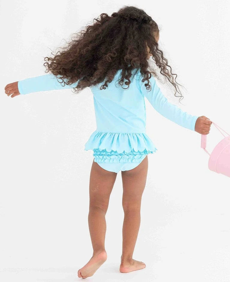 Tropical Scalloped Long Sleeve Rashguard