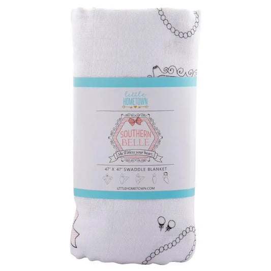 Southern Belle Muslin Swaddle Blanket