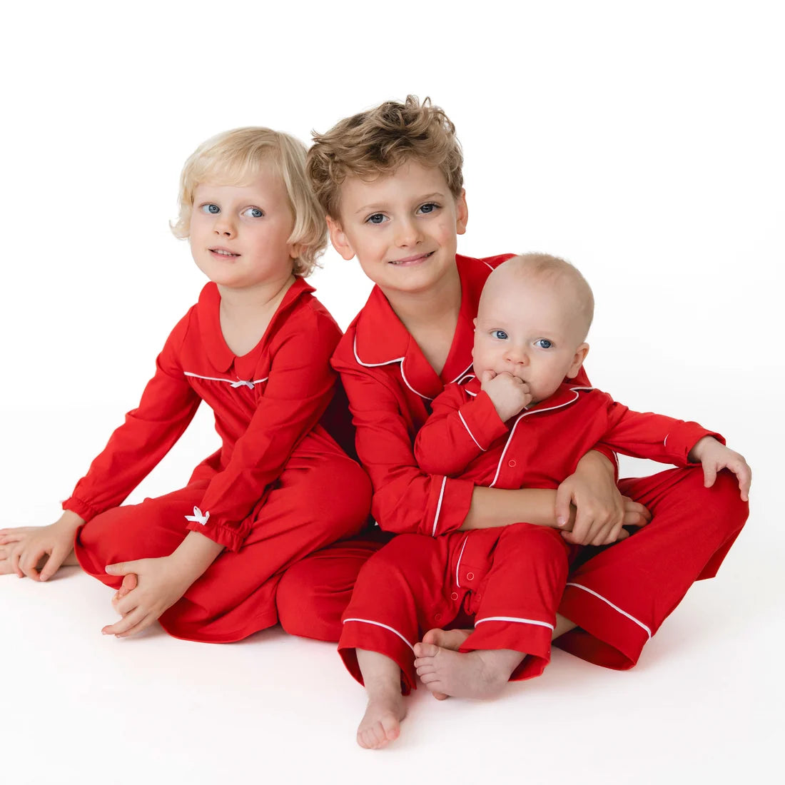 Ribbon Red - Long Sleeve Coat Style Romper