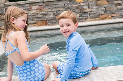 Spring Tides Bow Back One Piece Seashells