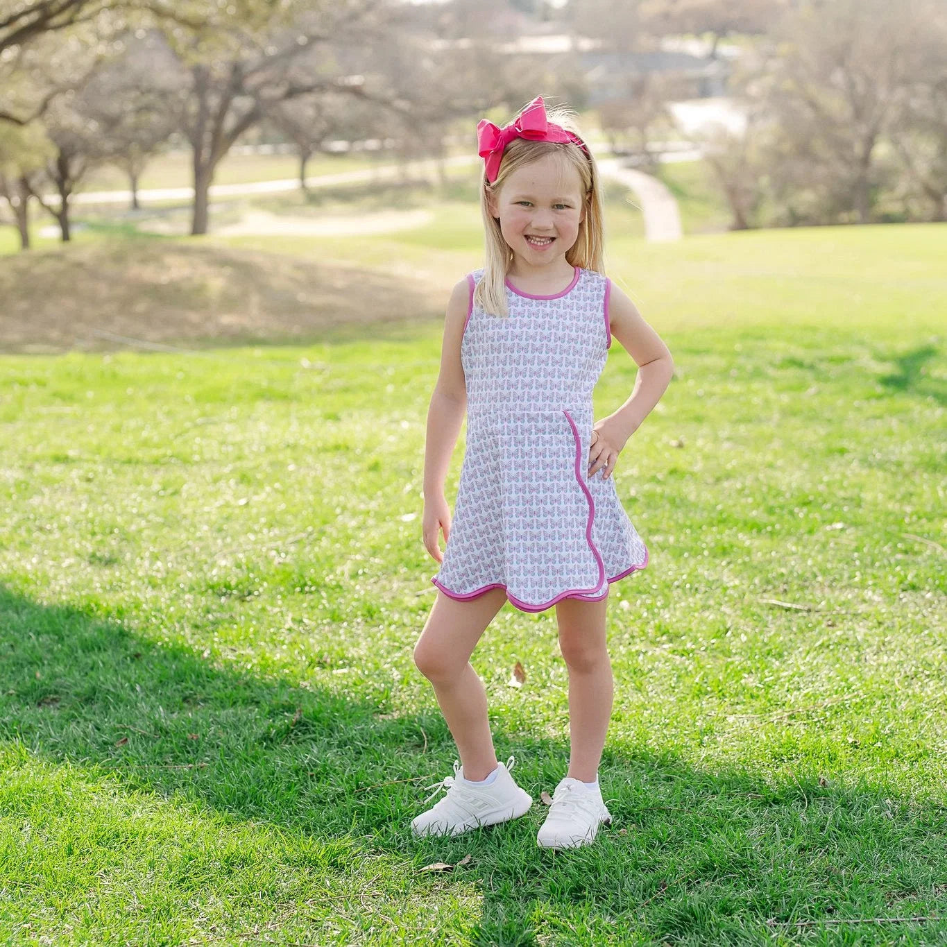 Taylor Girls' Performance Dress & Shorts - Butterflies