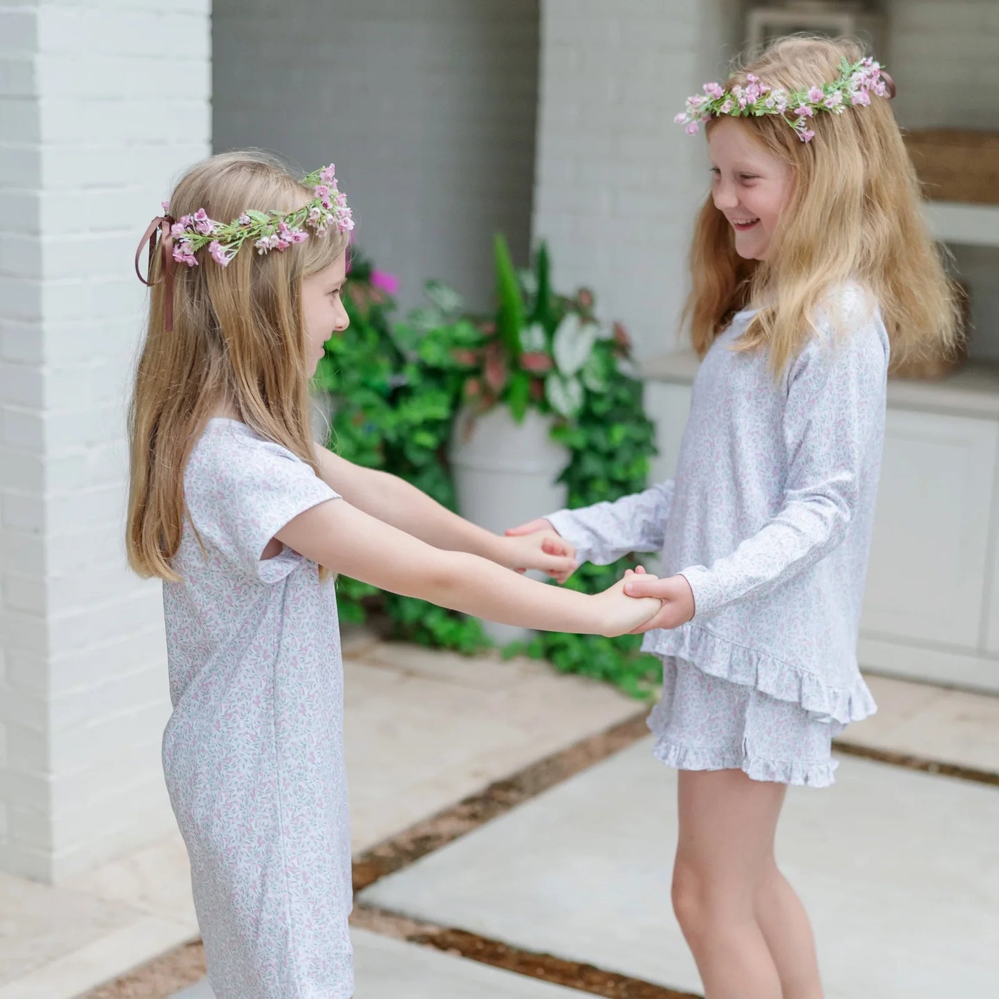 Rorie Girls Short Set Garden Soiree