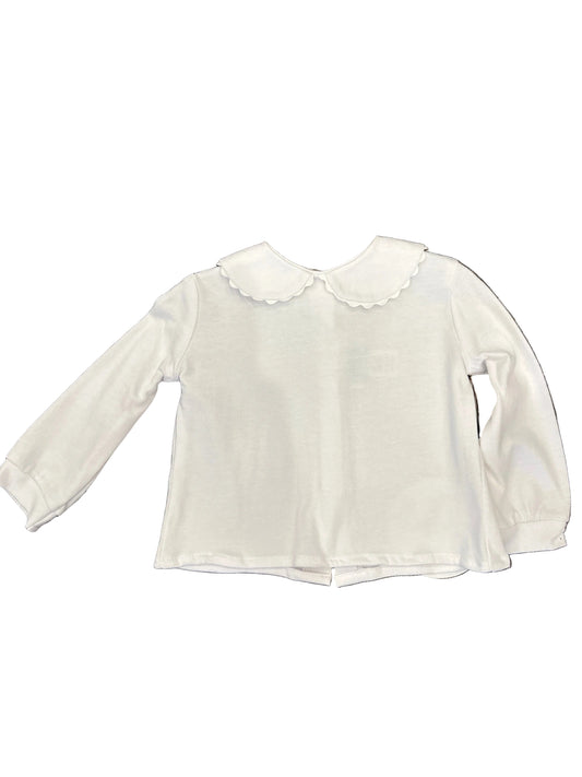 Knit Blouse White Ric Rac