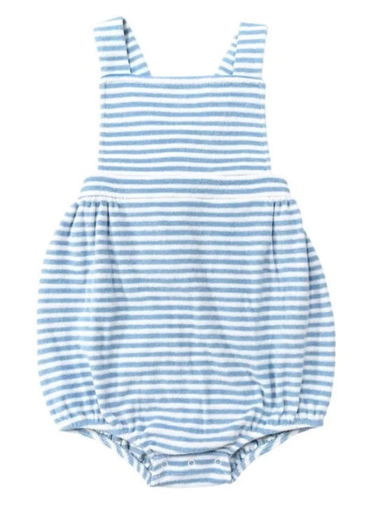 Henry Blue Terrycloth Bubble Sunsuit