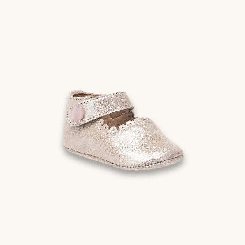 Baby Mary Jane - Talc Leather