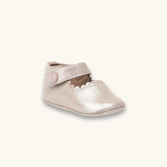 Baby Mary Jane - Talc Leather