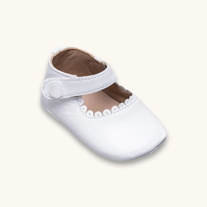 Baby Mary Jane - White Leather