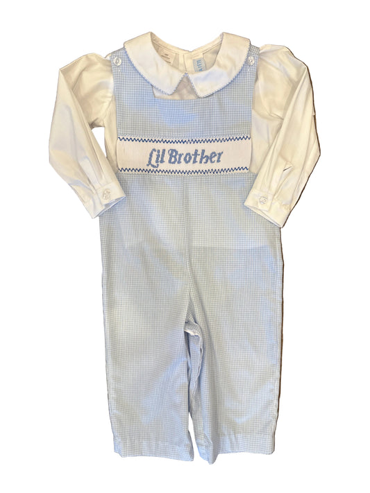 Lil Brother Smocked Romper Set