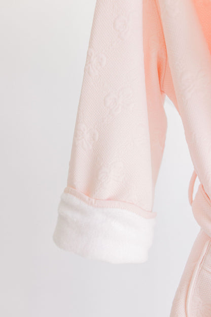 Bathrobe – Pink Jacquard Bows