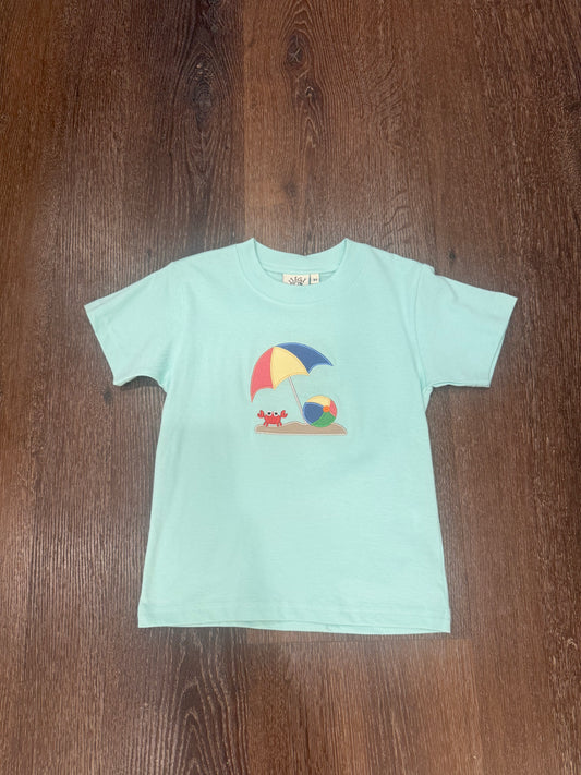 Boys Short Sleeve Sand With Beach Ball Shirt