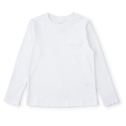 Blake Boys Long Sleeve Pocket T-Shirt White