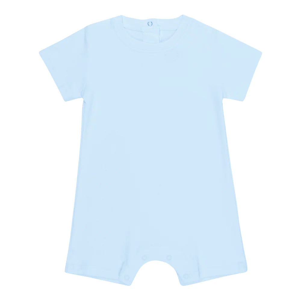 Short Sleeve Romper Ice Blue
