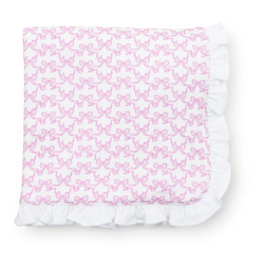 Ruffled Blanket Pretty Pink Bows