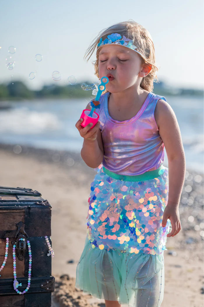 Bling Bling Mermaid Skirt And Hair Clip Mint (Size 4-6)