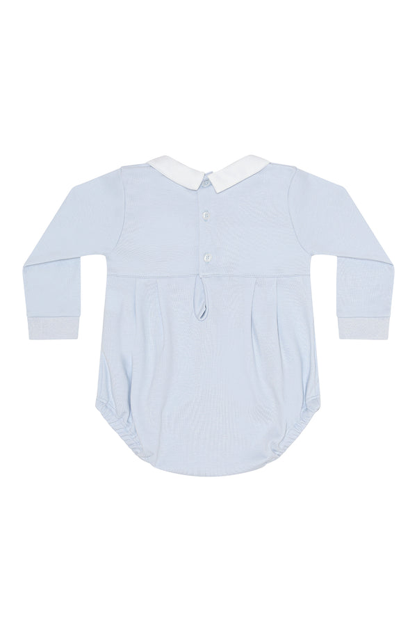 Blue Pumpkin Patch Embroidered Bubble