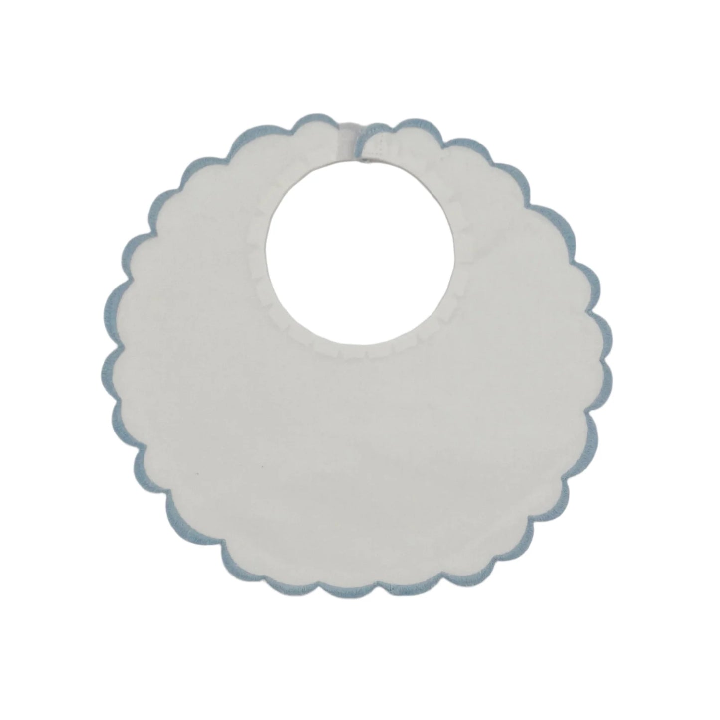 Scalloped Monogram Baby Bib