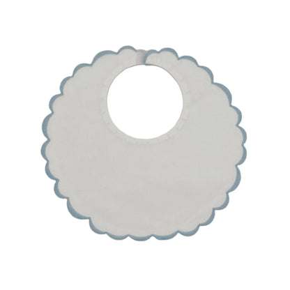 Scalloped Monogram Baby Bib