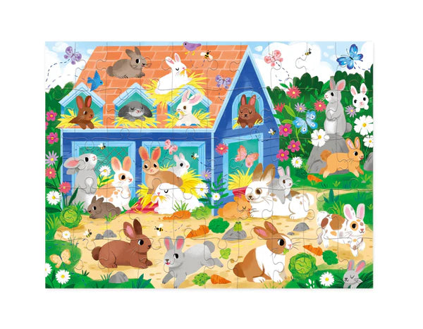 50 Piece Puzzle Bunny House