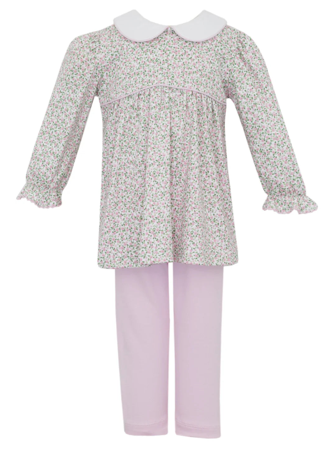 Carol Pink Knit Liberty Floral Tunic Set
