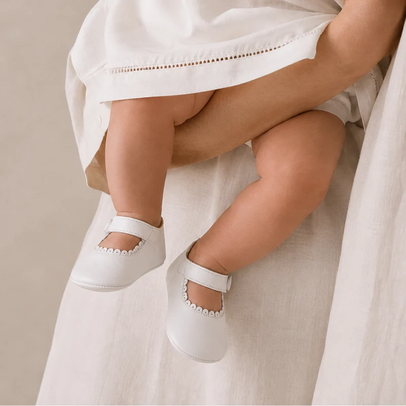 Baby Mary Jane - White Leather