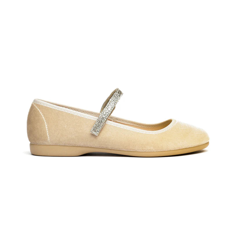 Classic Velvet Mary Jane In Gold