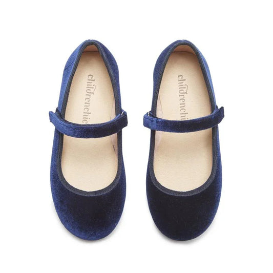 Classic Velvet Mary Janes Navy