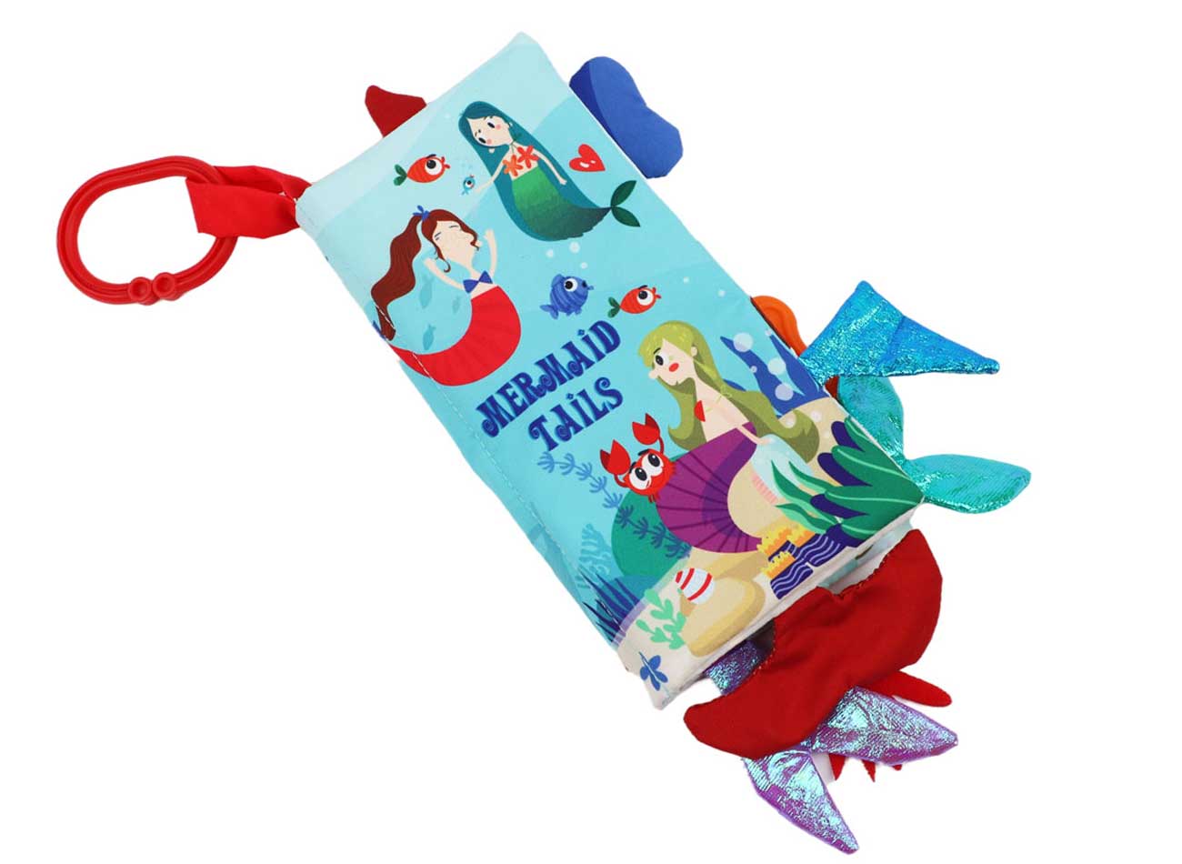 Mermaid Tails Crinkle Book With Teether & Ring
