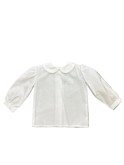 Long Sleeve Blouse with White Piping