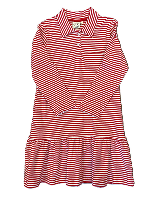 Red And White Striped Dress