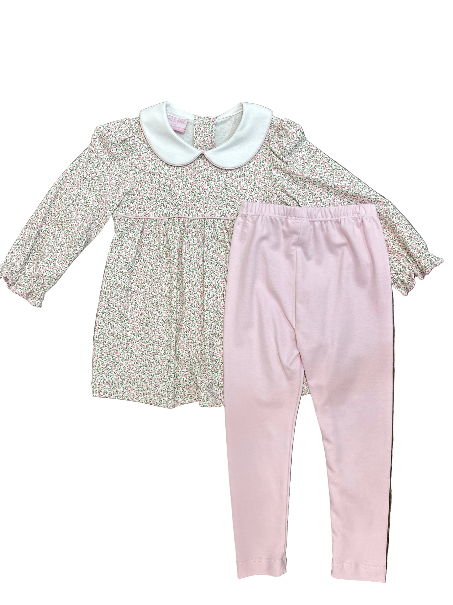 Carol Pink Knit Liberty Floral Tunic Set