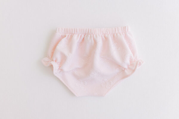 Diaper Cover – Pink Jacquard Bows