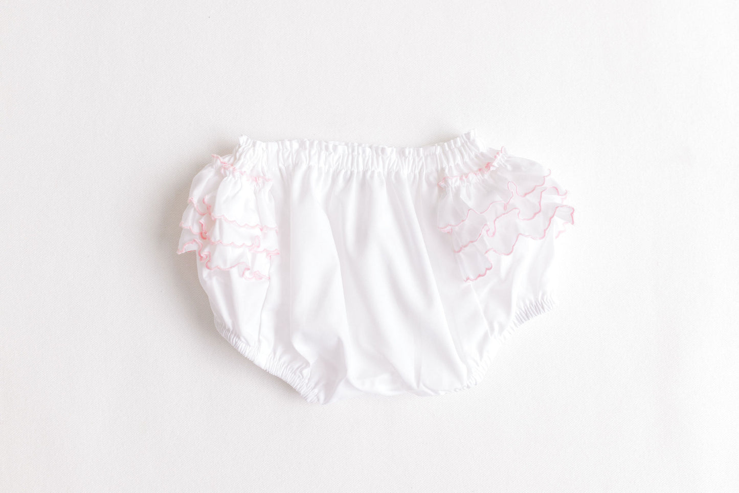 Diaper Cover - Pink Side Ruffles