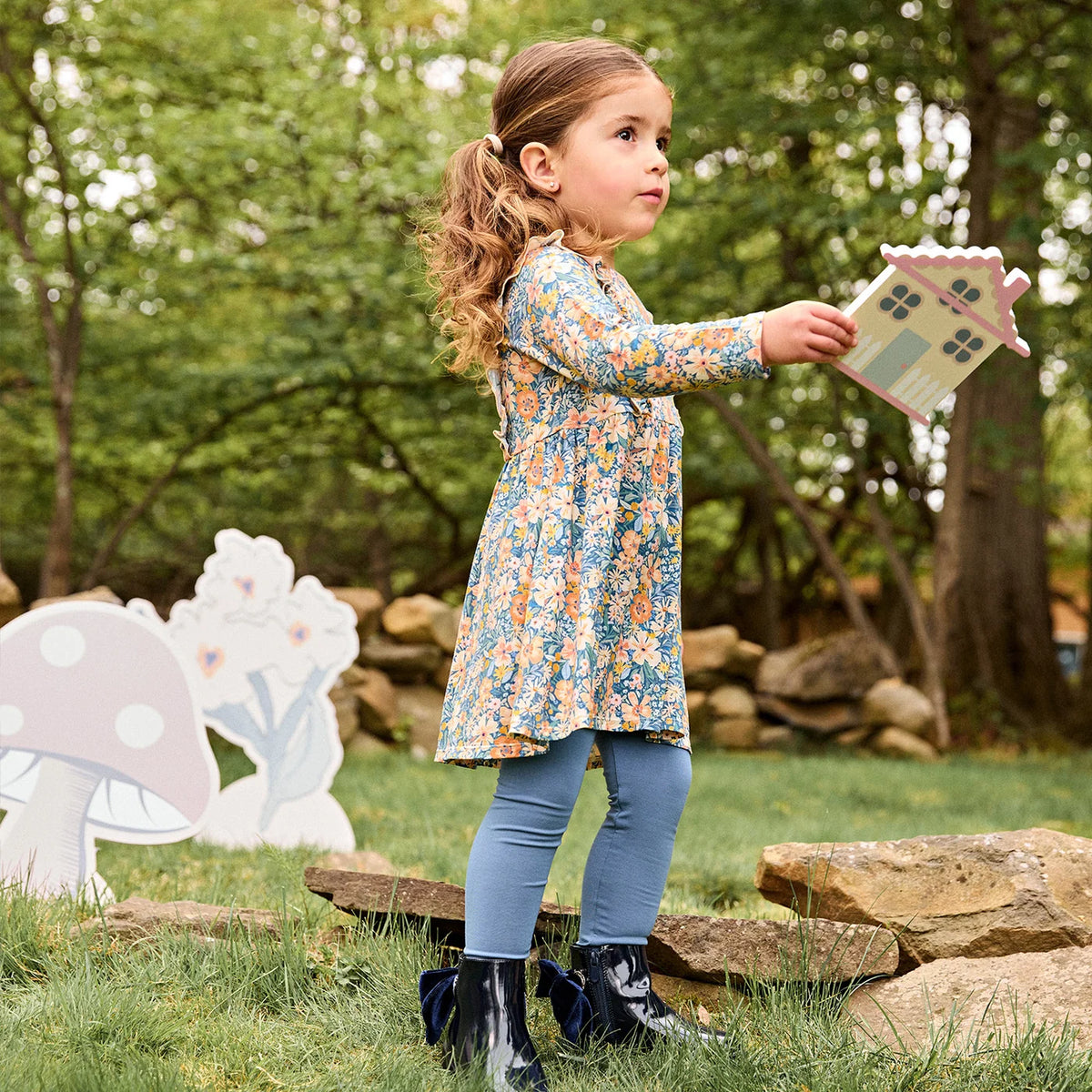 Flora Modal Ruffle Dress & Legging Set