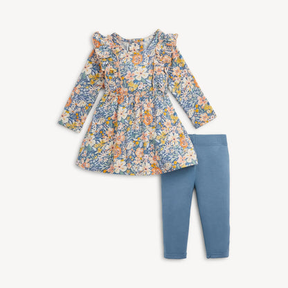 Flora Modal Ruffle Dress & Legging Set