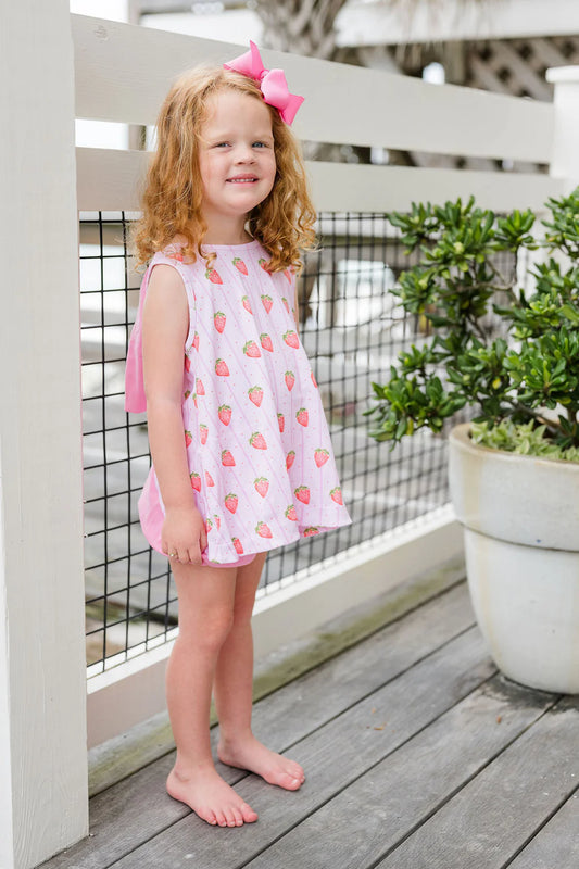 Lottie Bloomer Set Strawberry Stripe