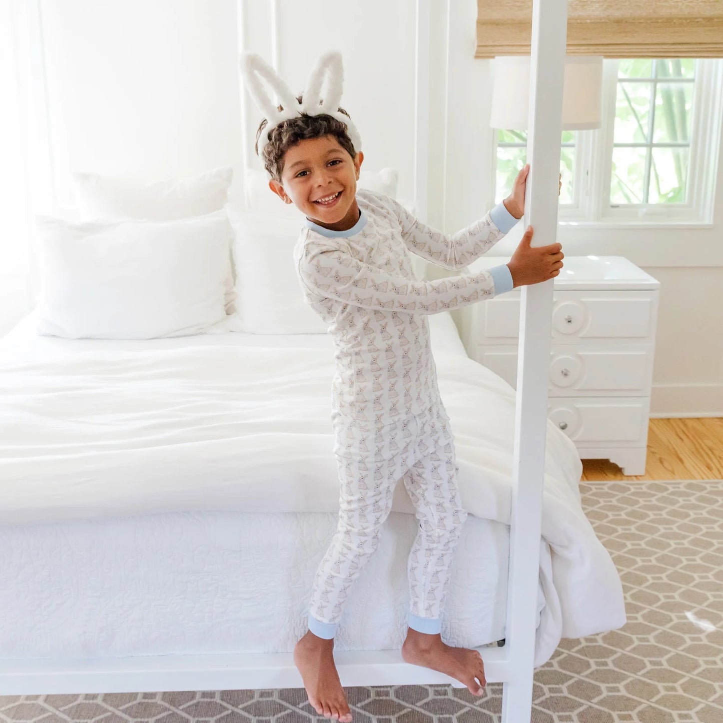Grayson Boys Pajama Pant Set Bunny Blue