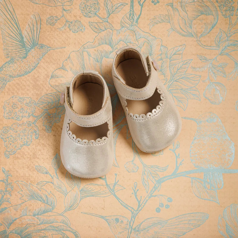 Baby Mary Jane - Talc Leather
