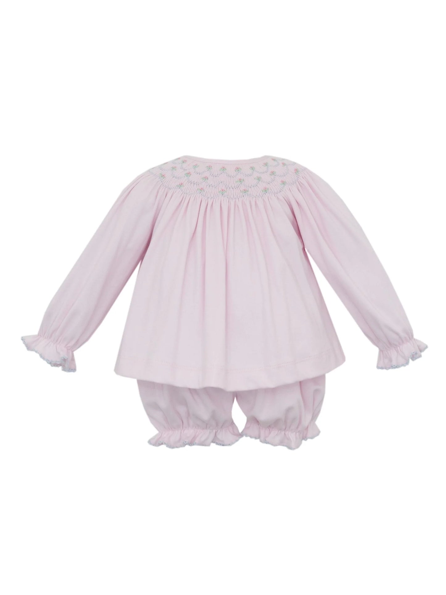 Ellie Pink Knit Bishop Bloomer Set